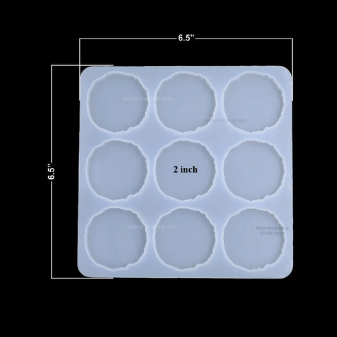2 inch Agate Round 9 Cavity Mould